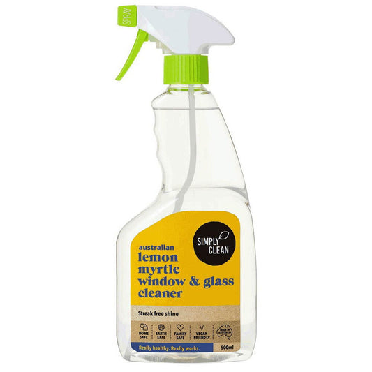 Simply Clean Australian Lemon Myrtle Window & Glass Cleaner 500mL